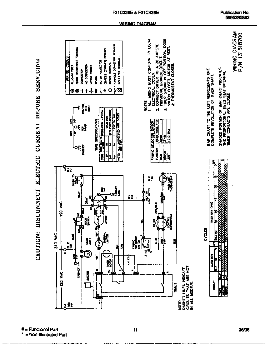 Frigidaire F31C436ES0 wiring diagram diagram