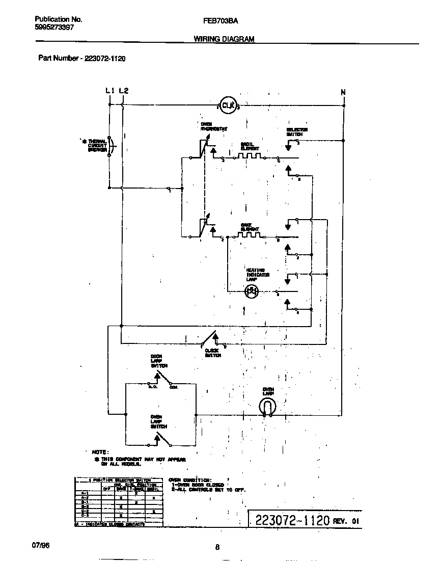 Frigidaire FEB703BABF wiring diagram diagram