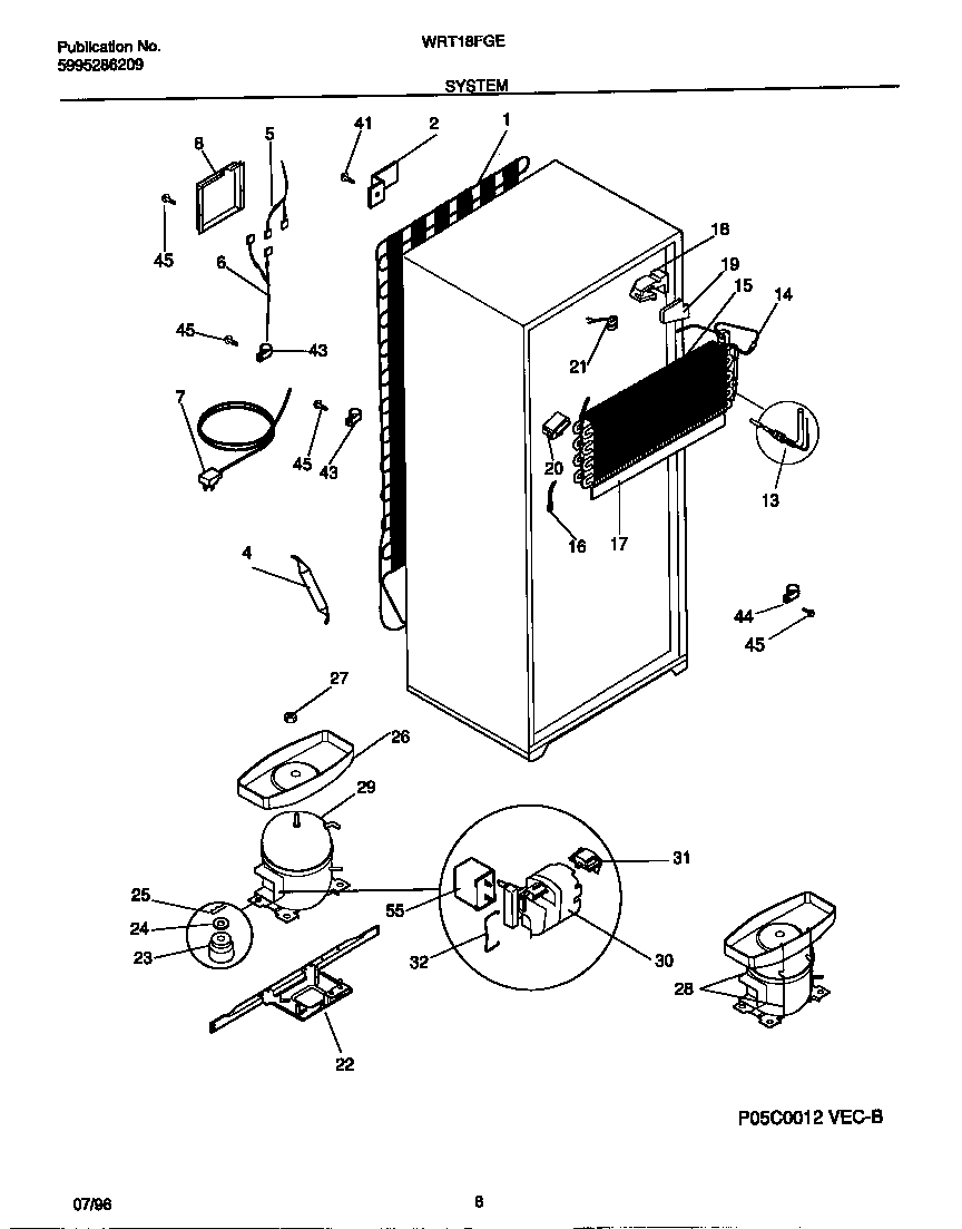 White-Westinghouse WRT18FGED1 system diagram