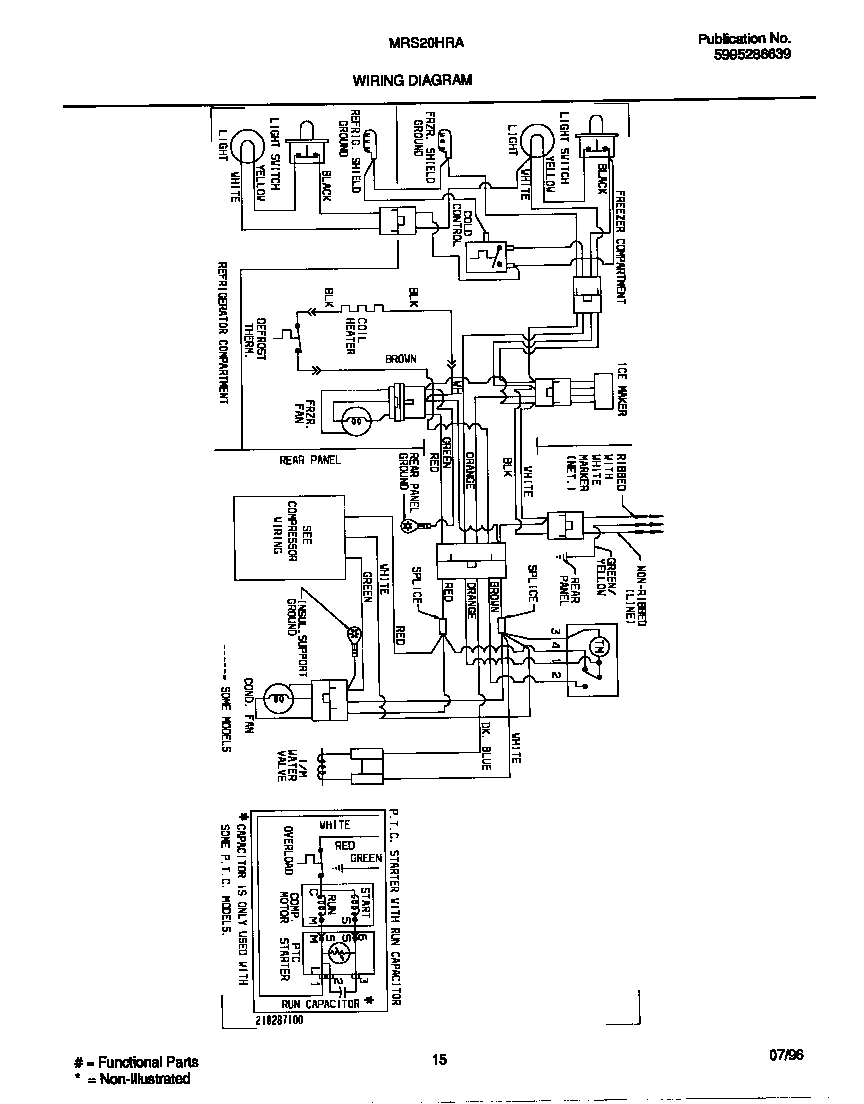 Universal/Multiflex (Frigidaire) MRS20HRAW6 wiring diagram diagram