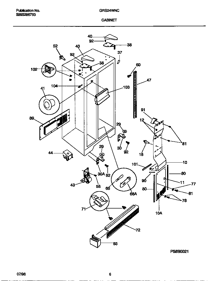 Gibson GRS24WNCD3 cabinet diagram