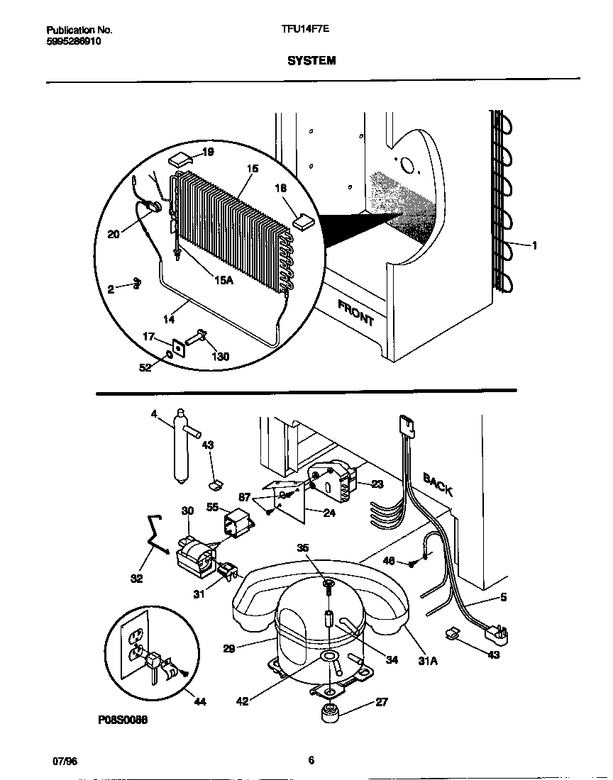 Tappan TFU14F7EW1 system diagram