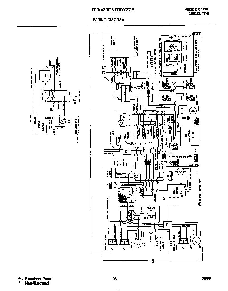Frigidaire FRS28ZGEW1 wiring diagram diagram