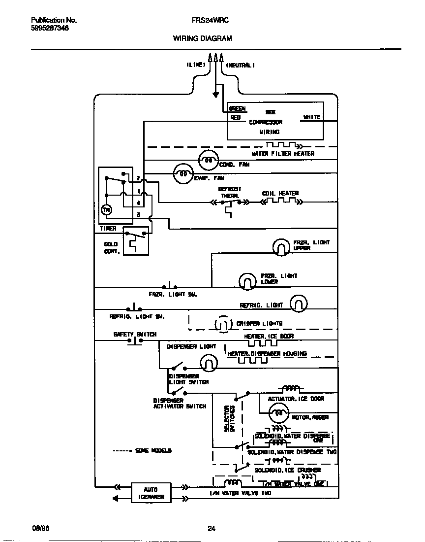 Frigidaire FRS24WRCW3 wiring diagram diagram