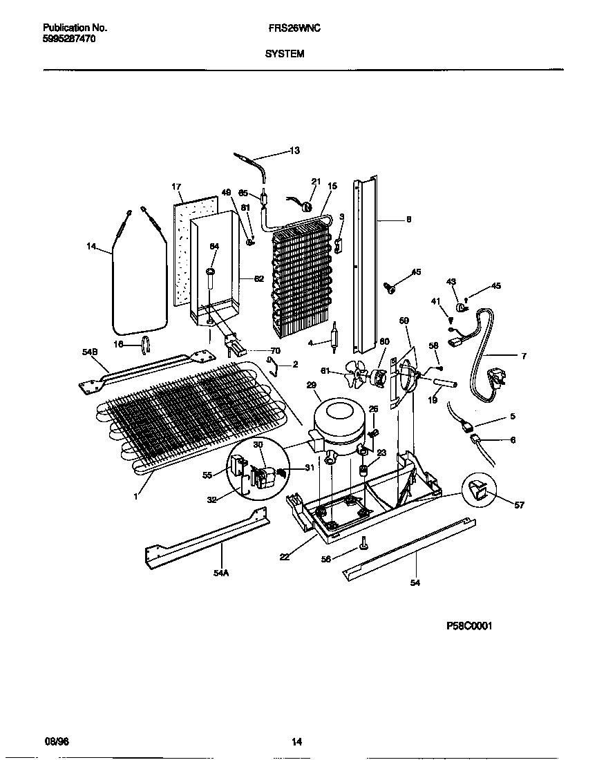 Frigidaire FRS26WNCW3 system diagram