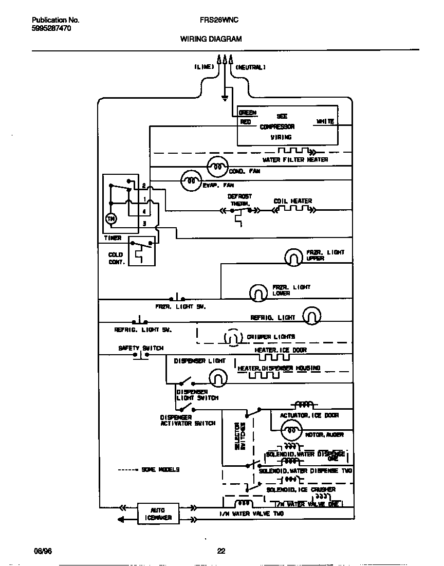 Frigidaire FRS26WNCW3 wiring diagram diagram