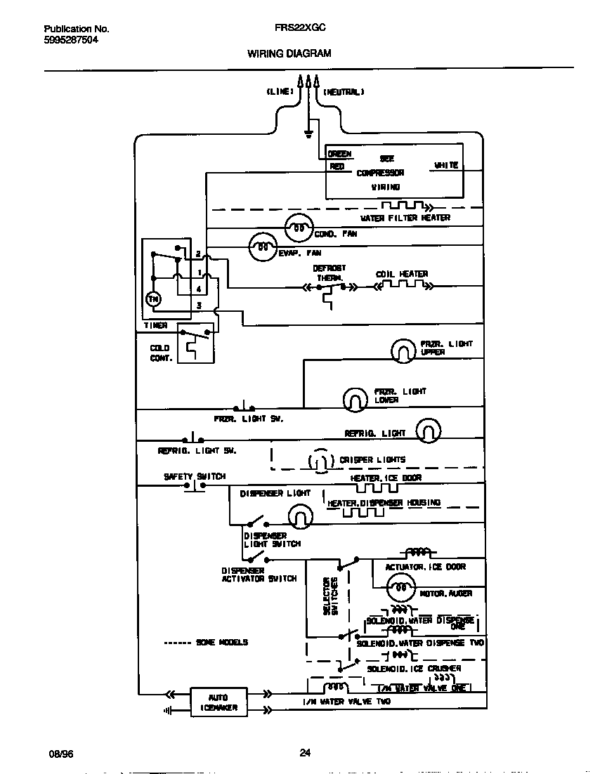 Frigidaire FRS22XGCB3 wiring diagram diagram
