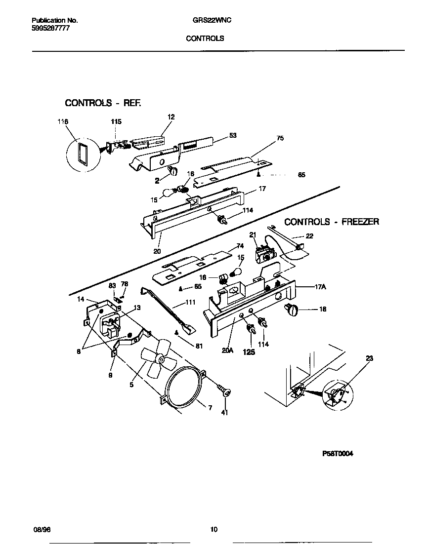 Gibson GRS22WNCW4 controls diagram