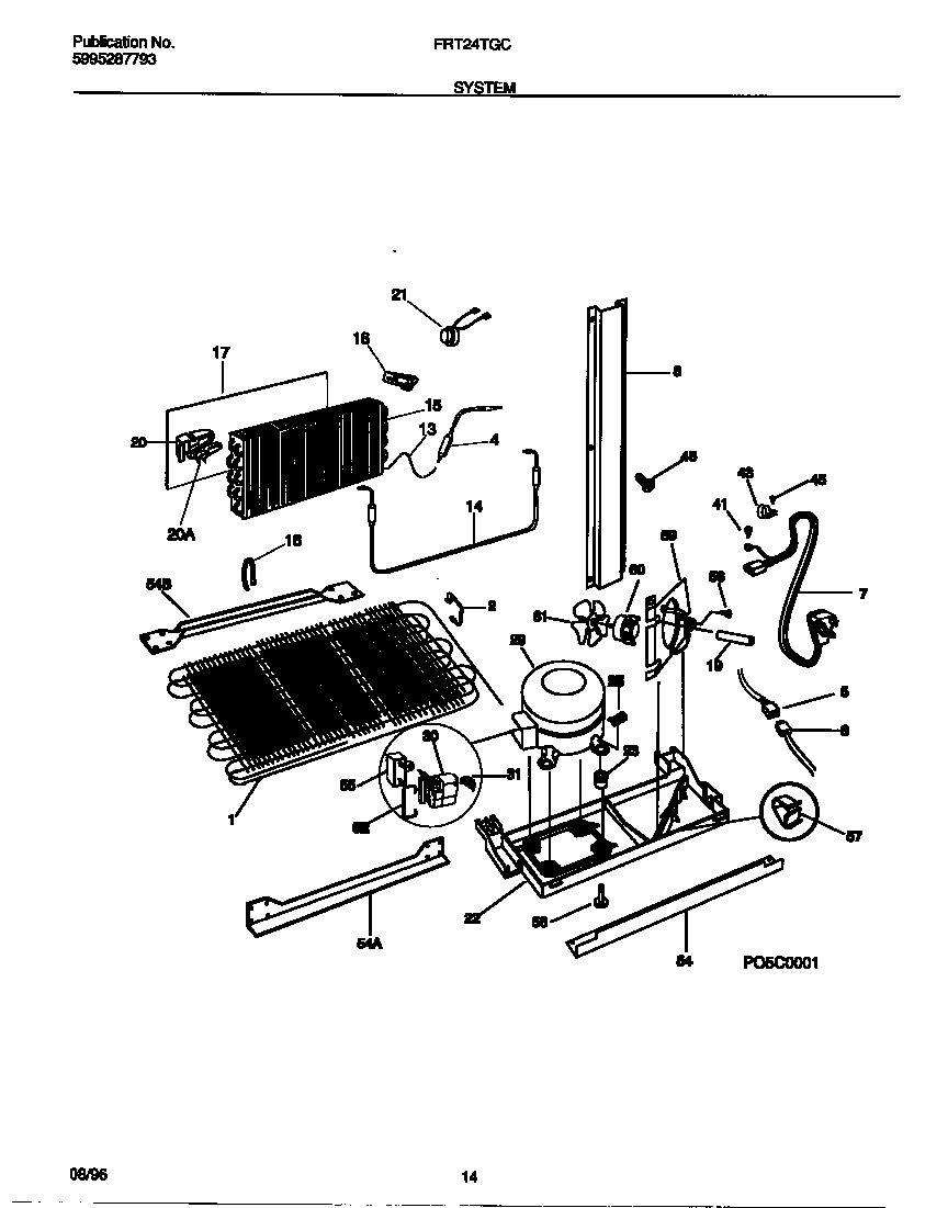 Frigidaire FRT24TGCB3 system diagram