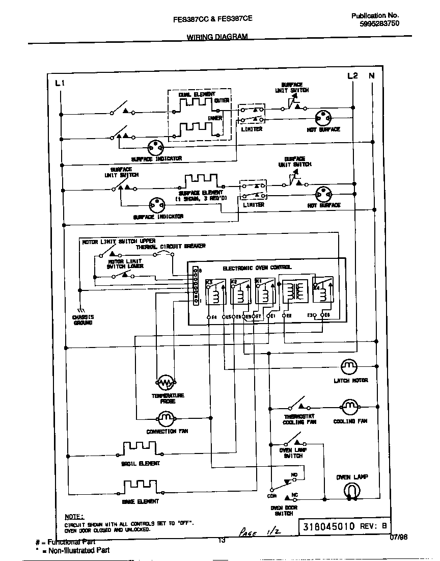 Frigidaire FES387CESA wiring diagram diagram