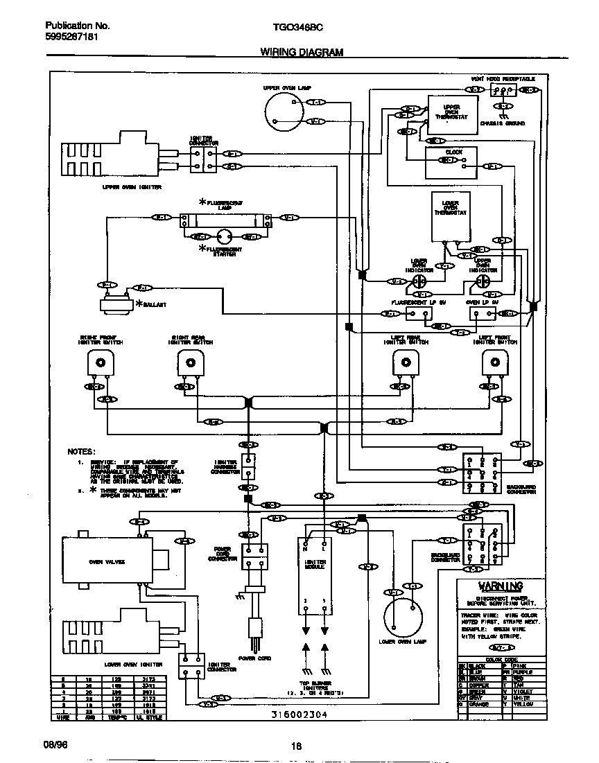 Tappan TGO346BCWC wiring diagram diagram