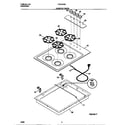 Frigidaire FGC3X3XEWA cooktop parts diagram