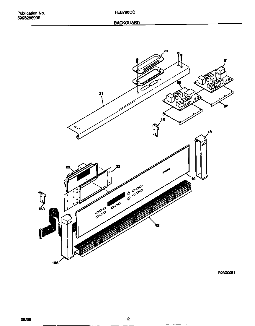 Frigidaire FEB798CCTD backguard diagram