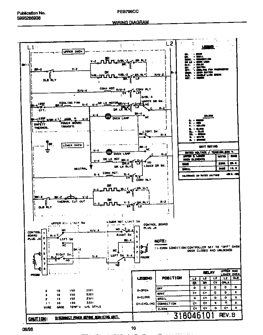 Frigidaire FEB798CCTD wiring diagram diagram