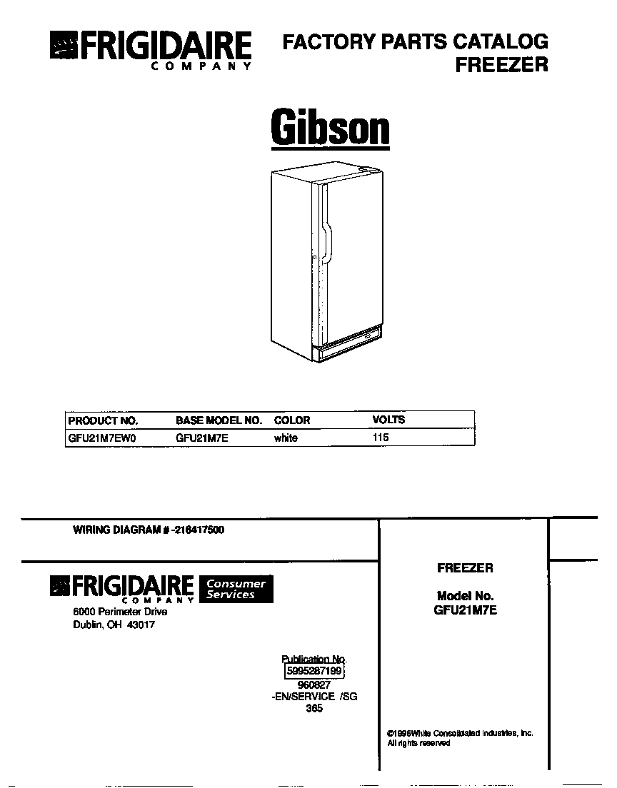 Gibson GFU21M7EW0 cover diagram