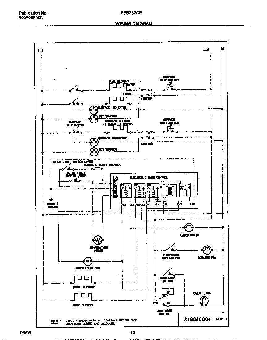 Frigidaire FES367CETB wiring diagram diagram