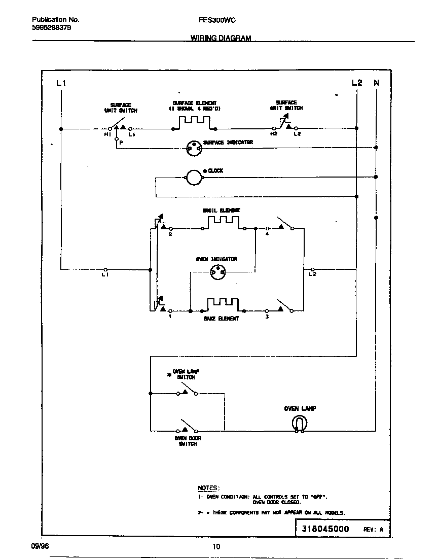 Frigidaire FES300WCDG wiring diagram diagram