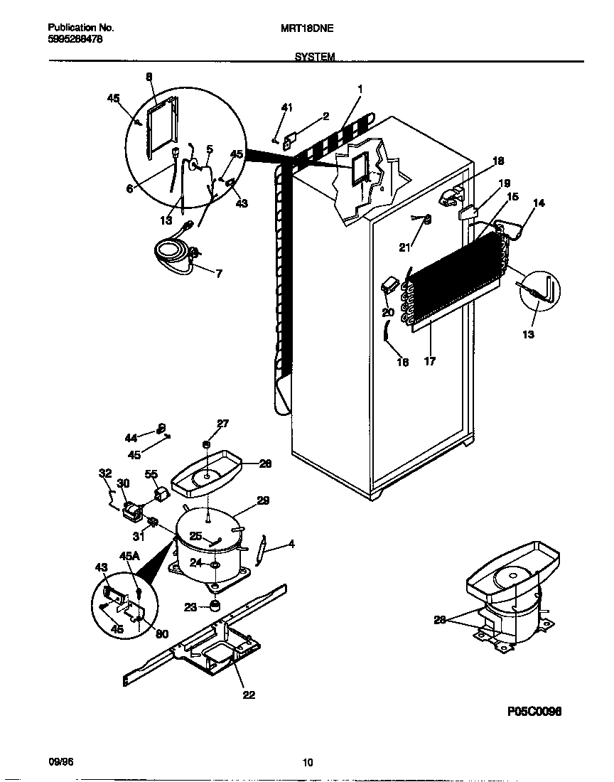Universal/Multiflex (Frigidaire) MRT18DNED1 system diagram