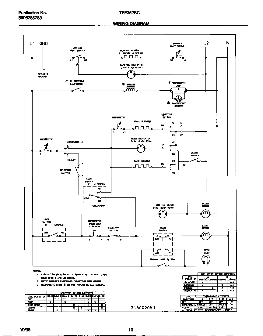 Tappan TEF352SCWC wiring diagram diagram