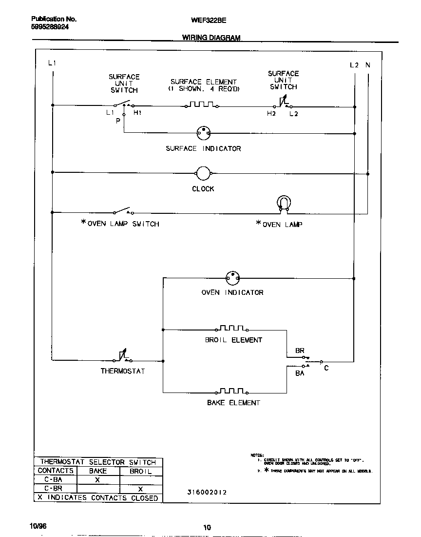 White-Westinghouse WEF322BEWB wiring diagram diagram