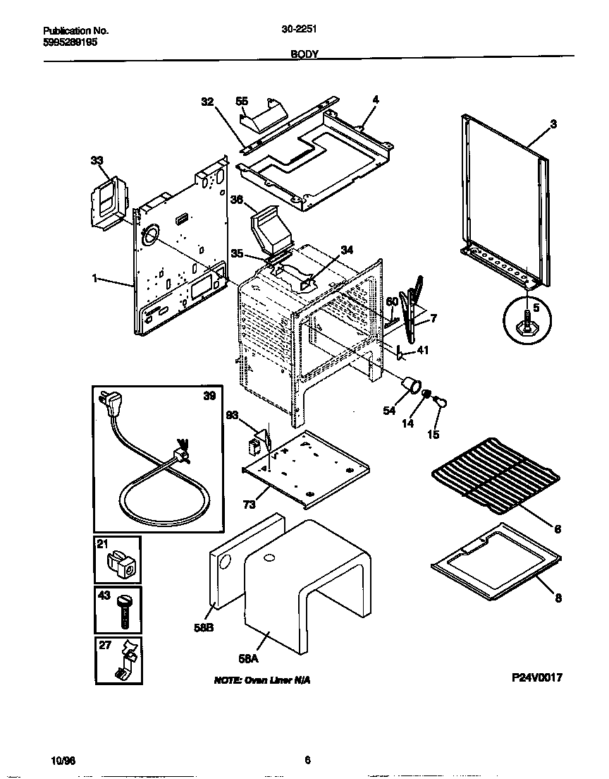 Tappan 30-2251-00-11 body diagram
