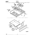 Universal/Multiflex (Frigidaire) MGF352BEWC top/drawer diagram