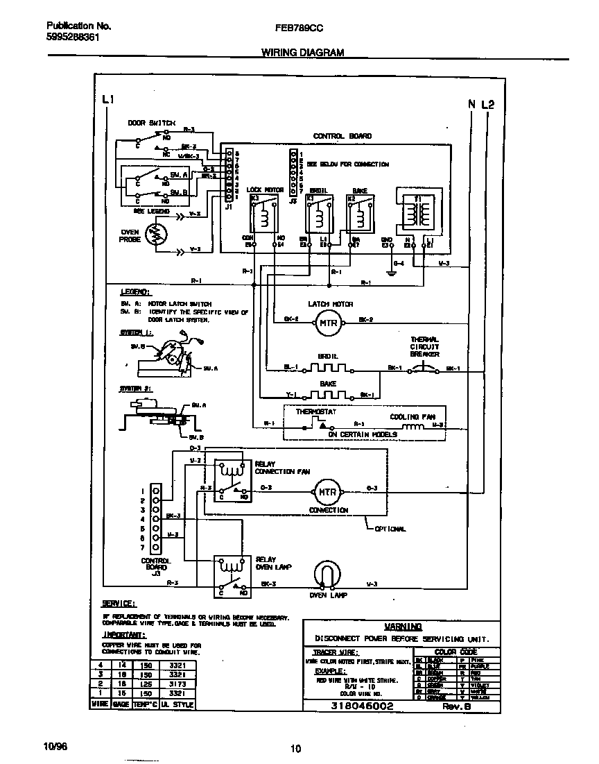 Frigidaire FEB789CCTD wiring diagram diagram