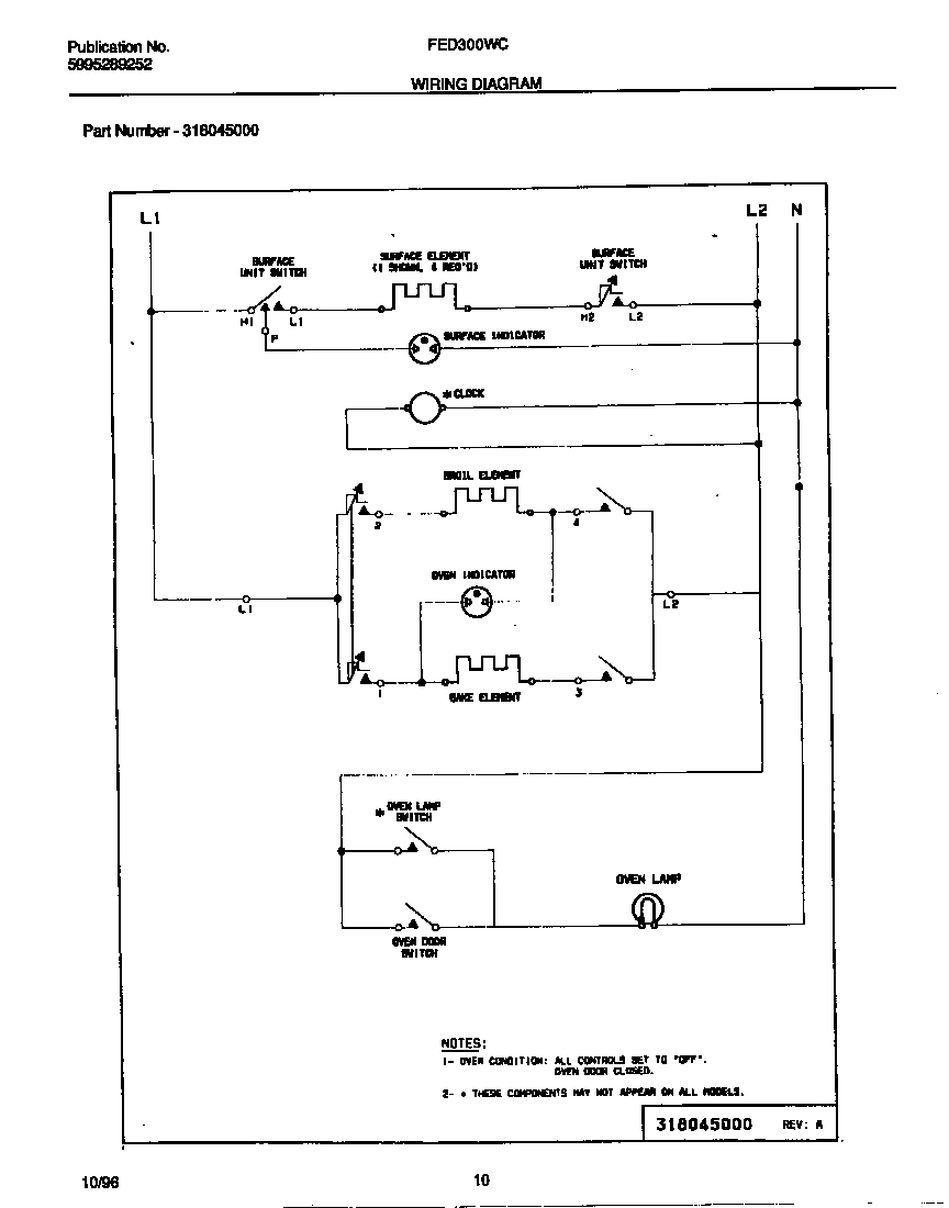 Frigidaire FED300WCDG wiring diagram diagram
