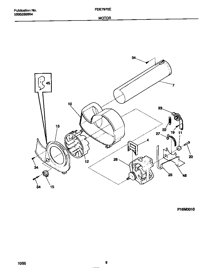 Frigidaire FDE7970EW0 motor diagram