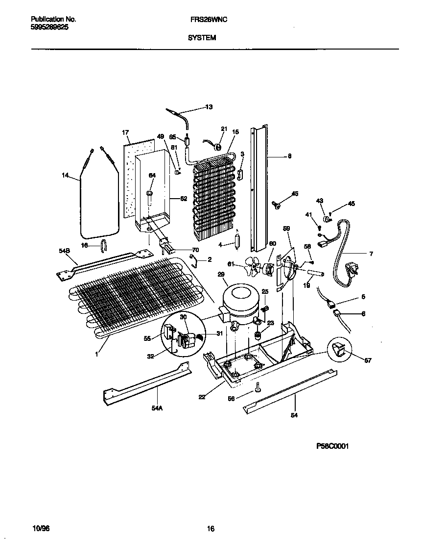 Frigidaire FRS26WNCW4 system diagram