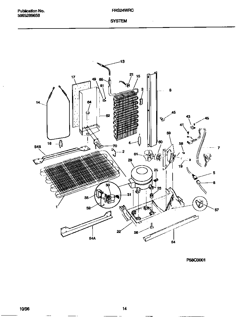 Frigidaire FRS24WRCW4 system diagram