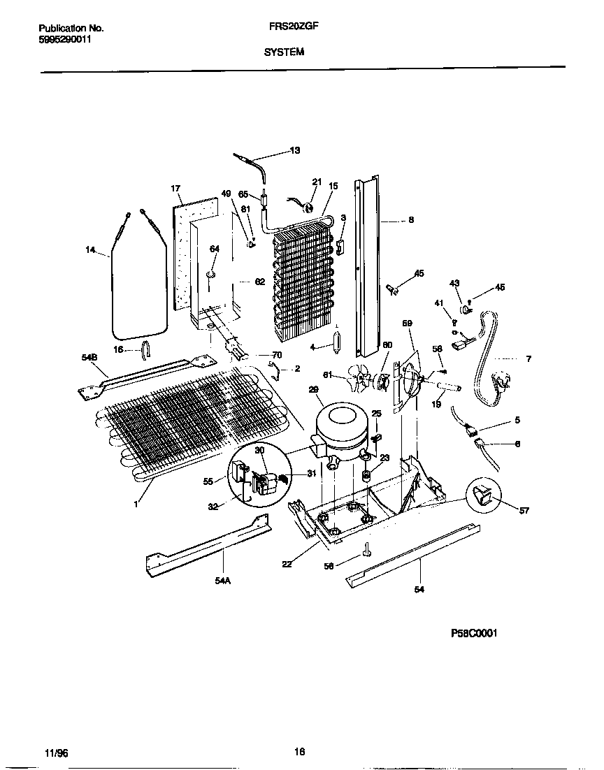Frigidaire FRS20ZGFB0 system diagram