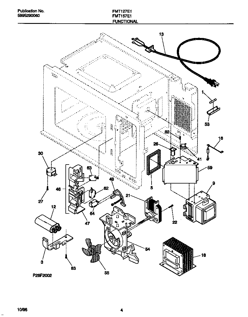 Frigidaire FMT127E1W0 functional diagram