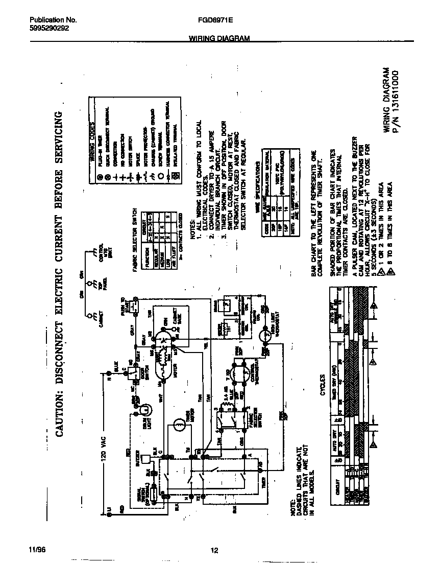 Frigidaire FDG8971EW0 wiring diagram diagram