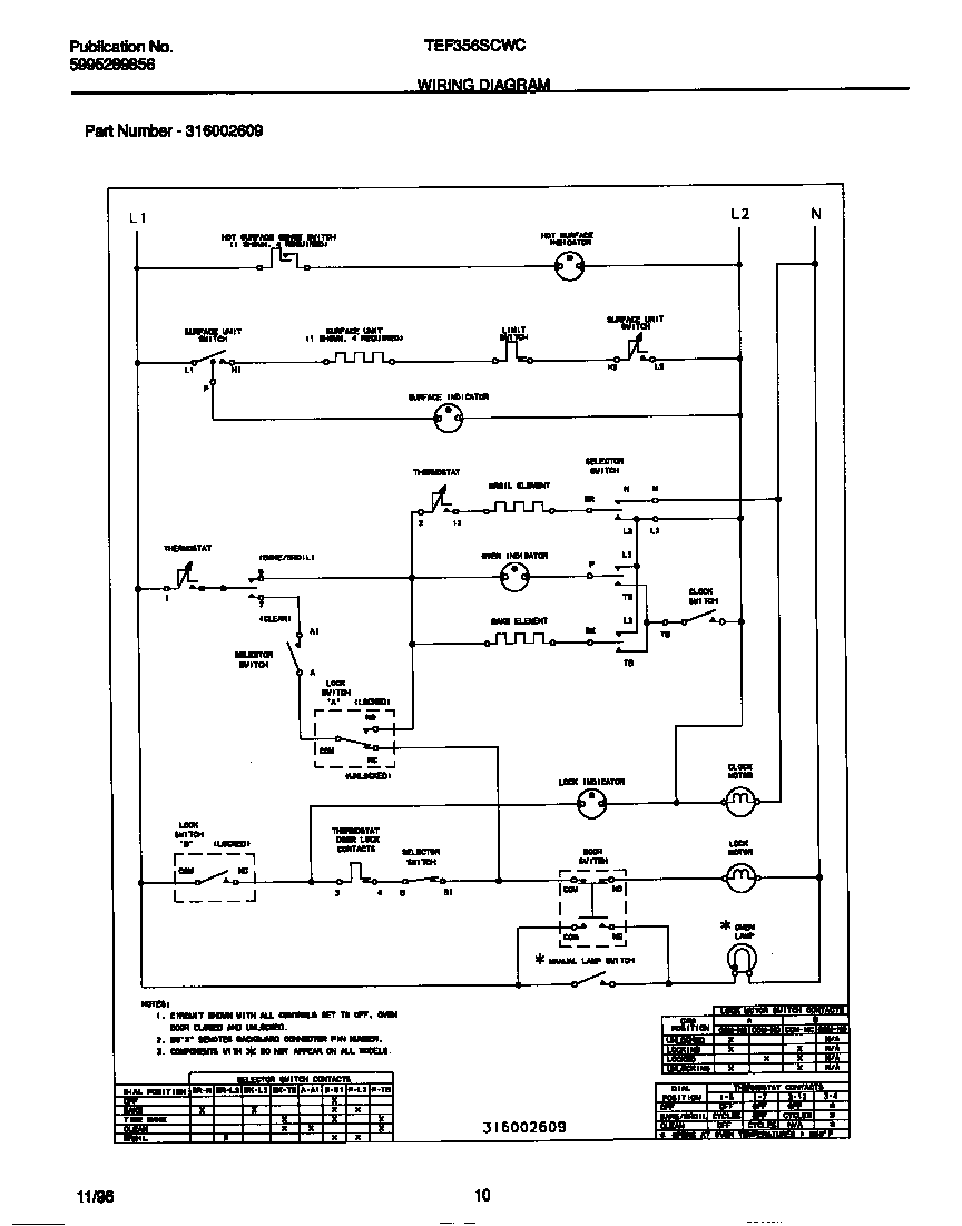 Tappan TEF356SCWC wiring diagram diagram
