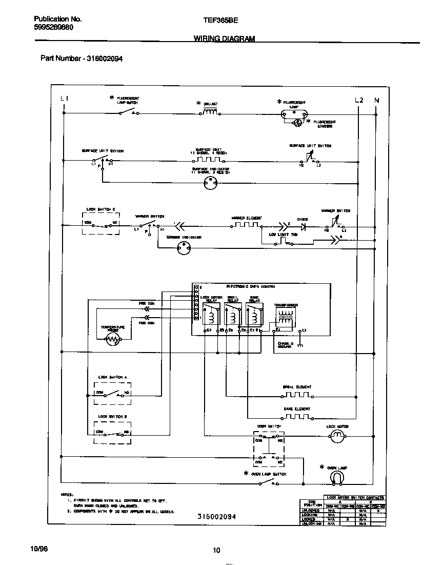 Tappan TEF365BEDB wiring diagram diagram