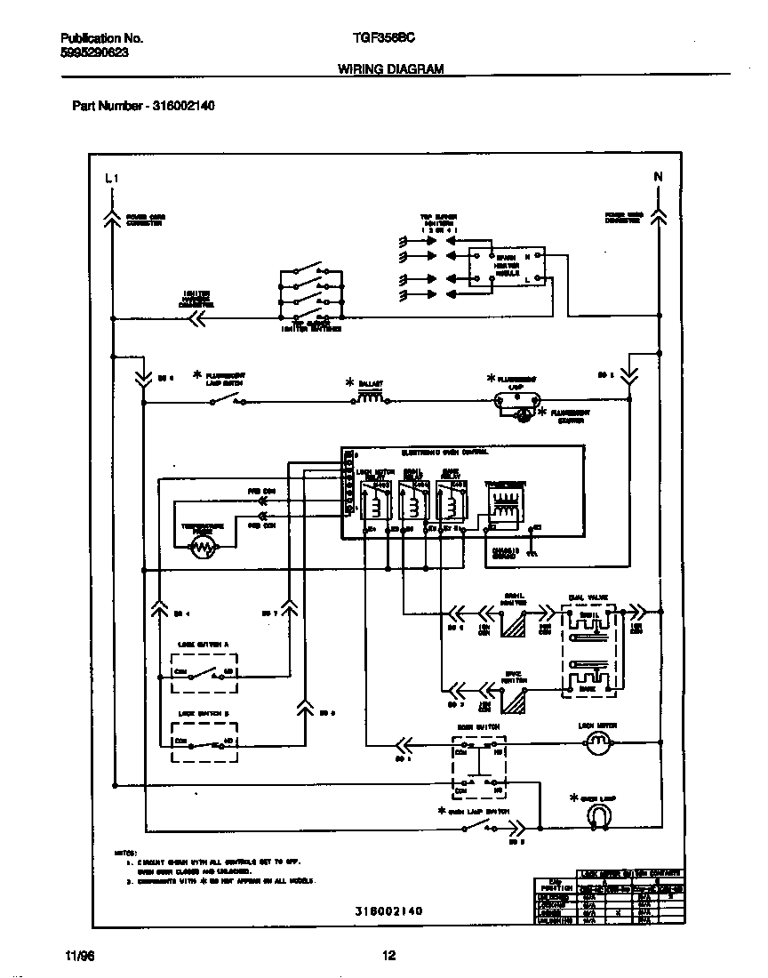 Tappan TGF356BCWE wiring diagram diagram