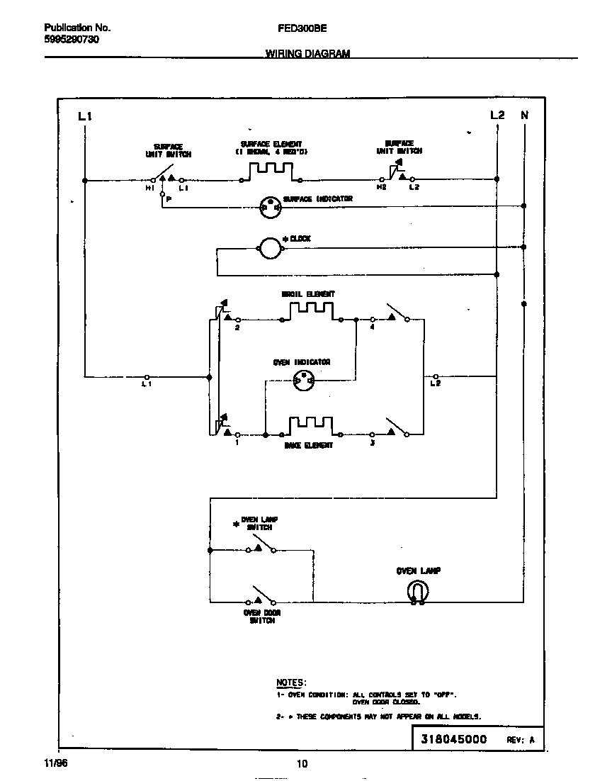 Frigidaire FED300BEBB wiring diagram diagram
