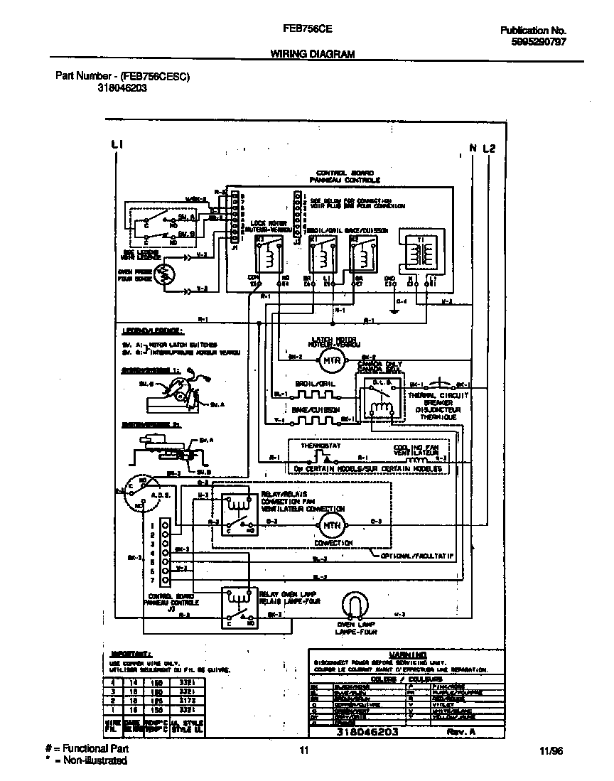 Frigidaire FEB756CETC wiring diagram diagram