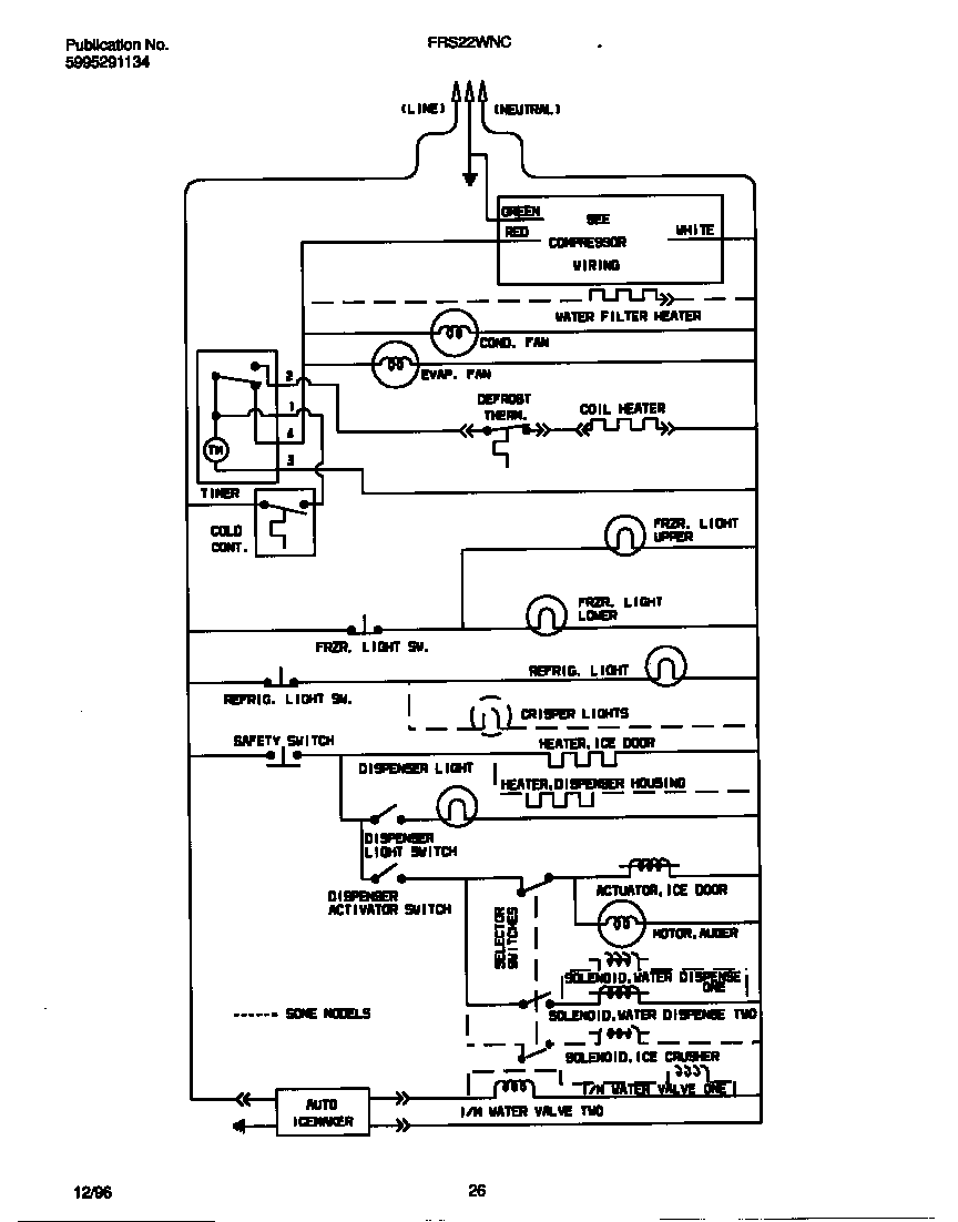 Frigidaire FRS22WNCD4 wiring diagram diagram