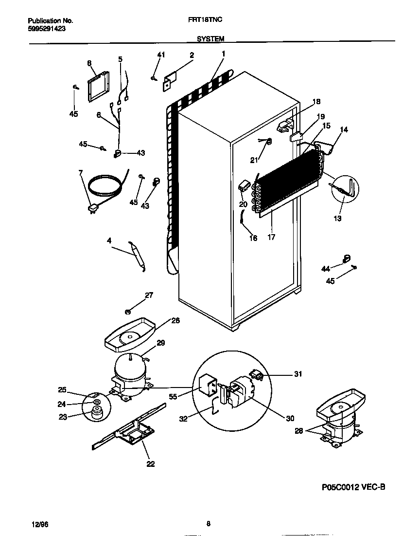 Frigidaire FRT18TNCD4 system diagram