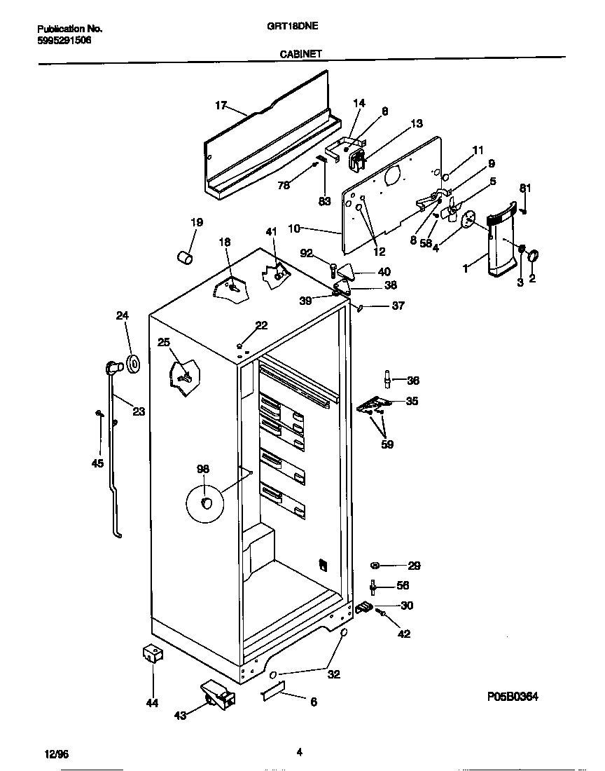 Gibson GRT18DNED1 cabinet diagram