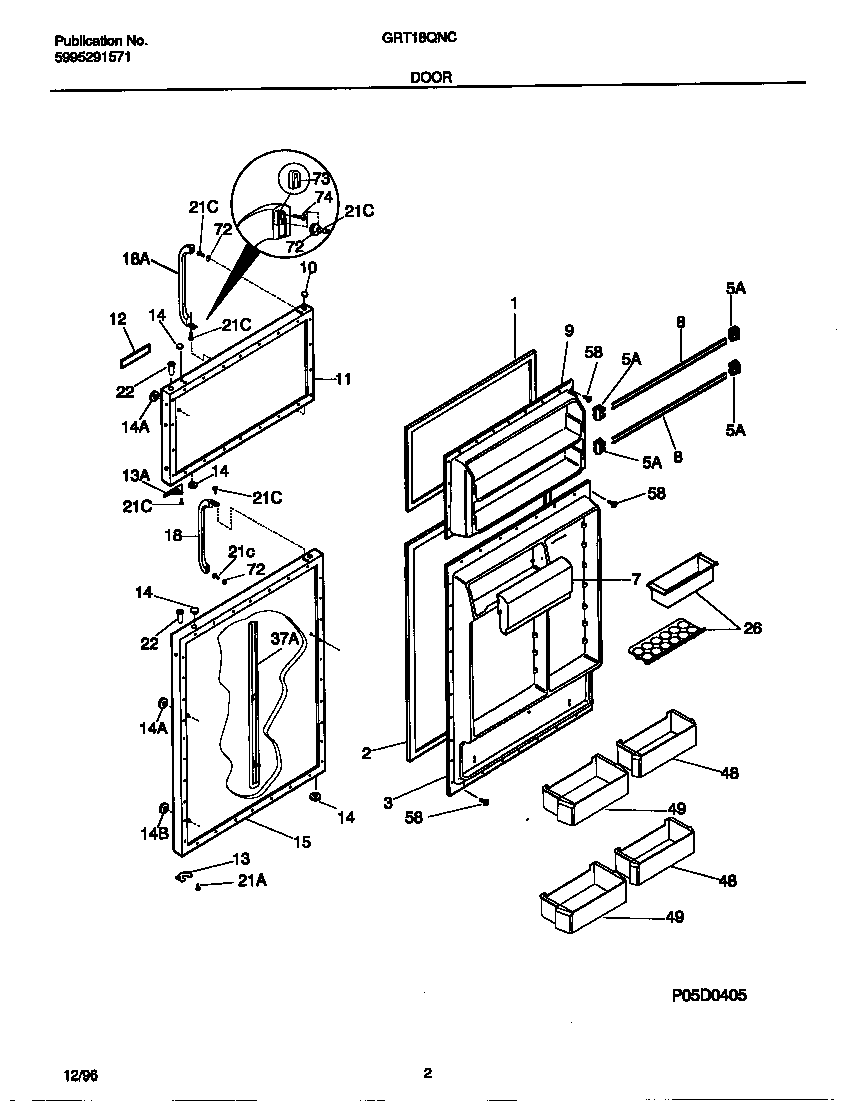 Gibson GRT18QNCD3 door diagram