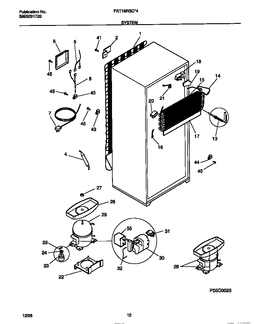 Frigidaire FRT16RSCW4 system diagram