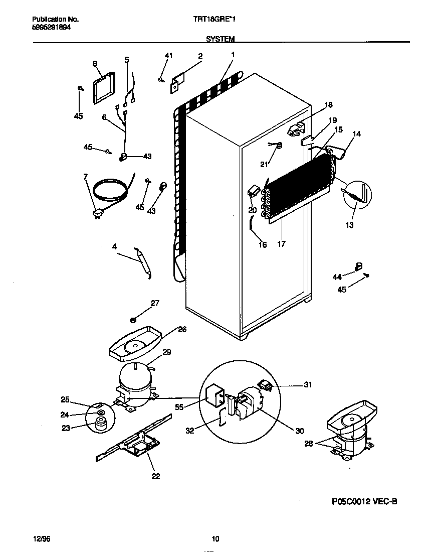Tappan TRT18GRED1 system diagram