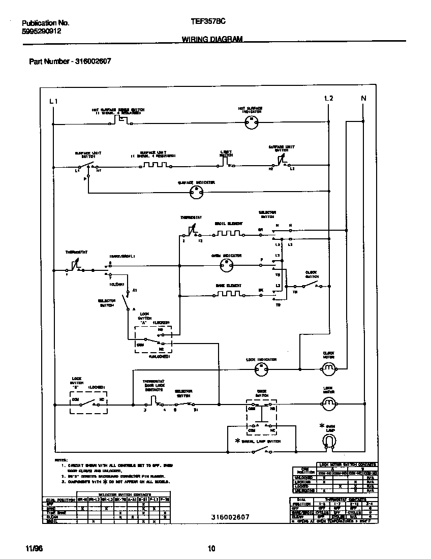 Tappan TEF357BCDD wiring diagram diagram