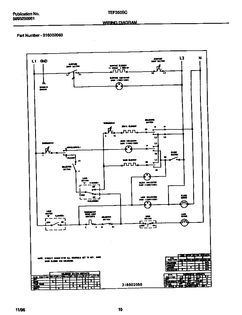 Tappan TEF350SCWD wiring diagram diagram