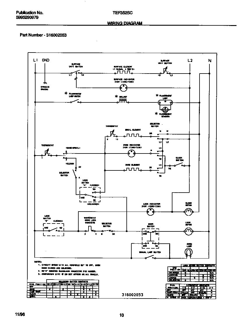 Tappan TEF352SCDD wiring diagram diagram