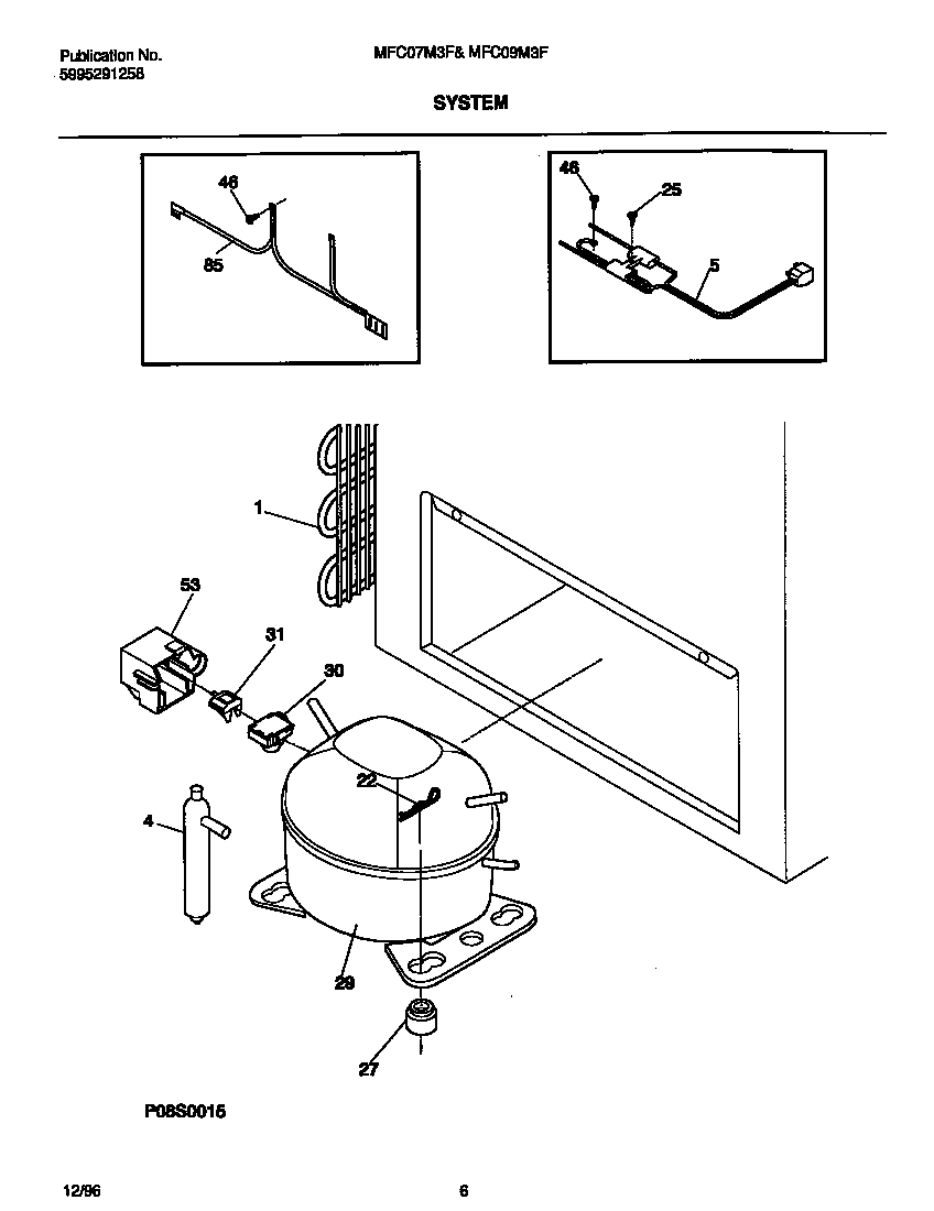 Universal/Multiflex (Frigidaire) MFC09M3FW0 system diagram