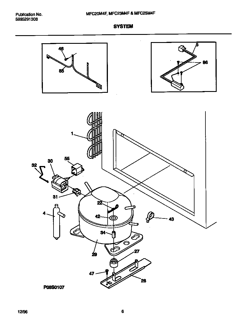 Universal/Multiflex (Frigidaire) MFC20M4FW0 system diagram